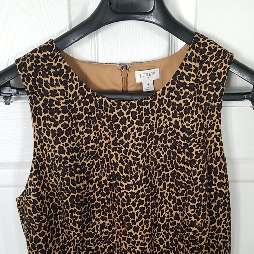 J. Crew Animal Print Sleeveless Dress